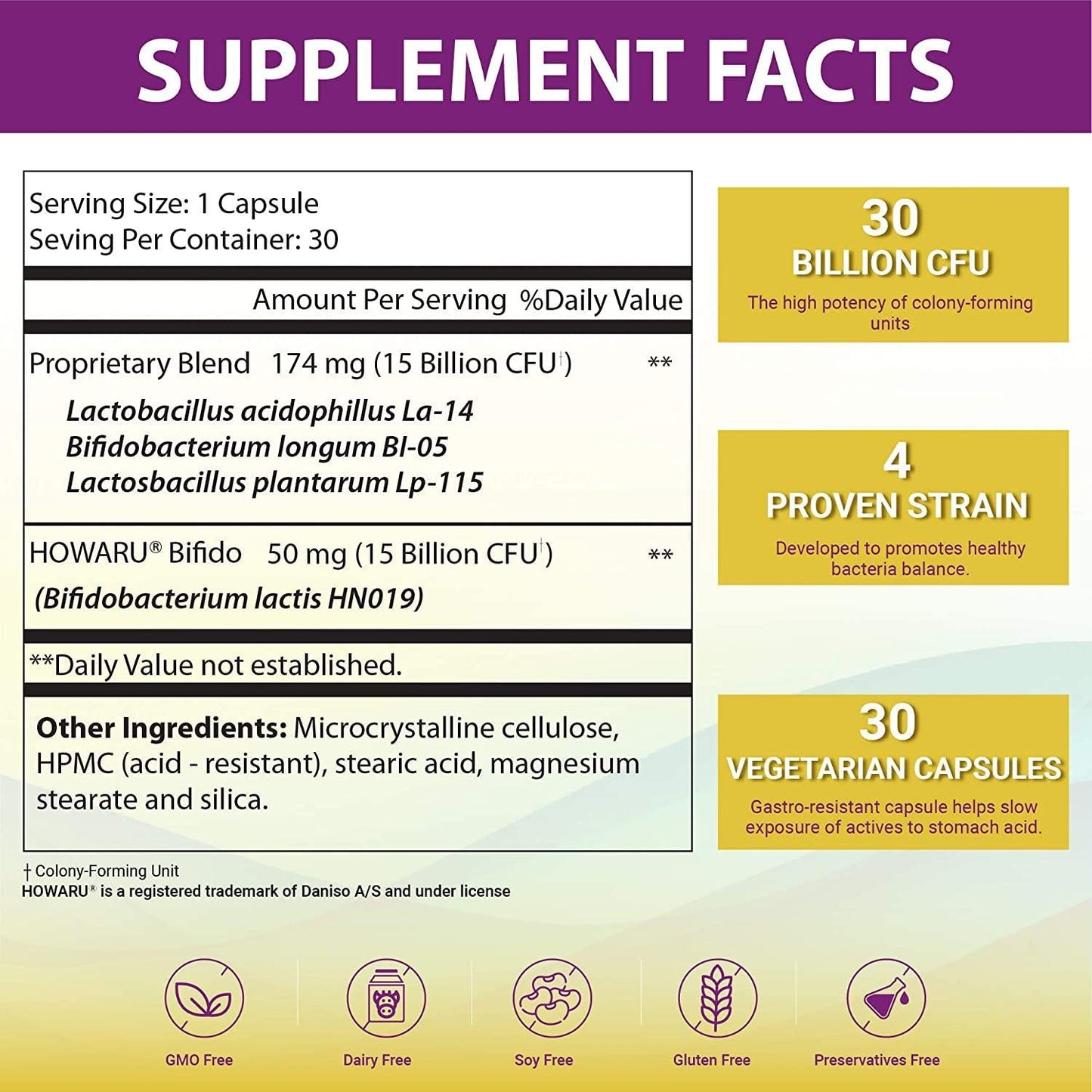 Dr Qutab The Doctor's Doctor, Probiotic Daily, 30 Billion CFU Probiotic, 30 Acid Resistant Vegetarian Capsules, Gluten and Dairy Free