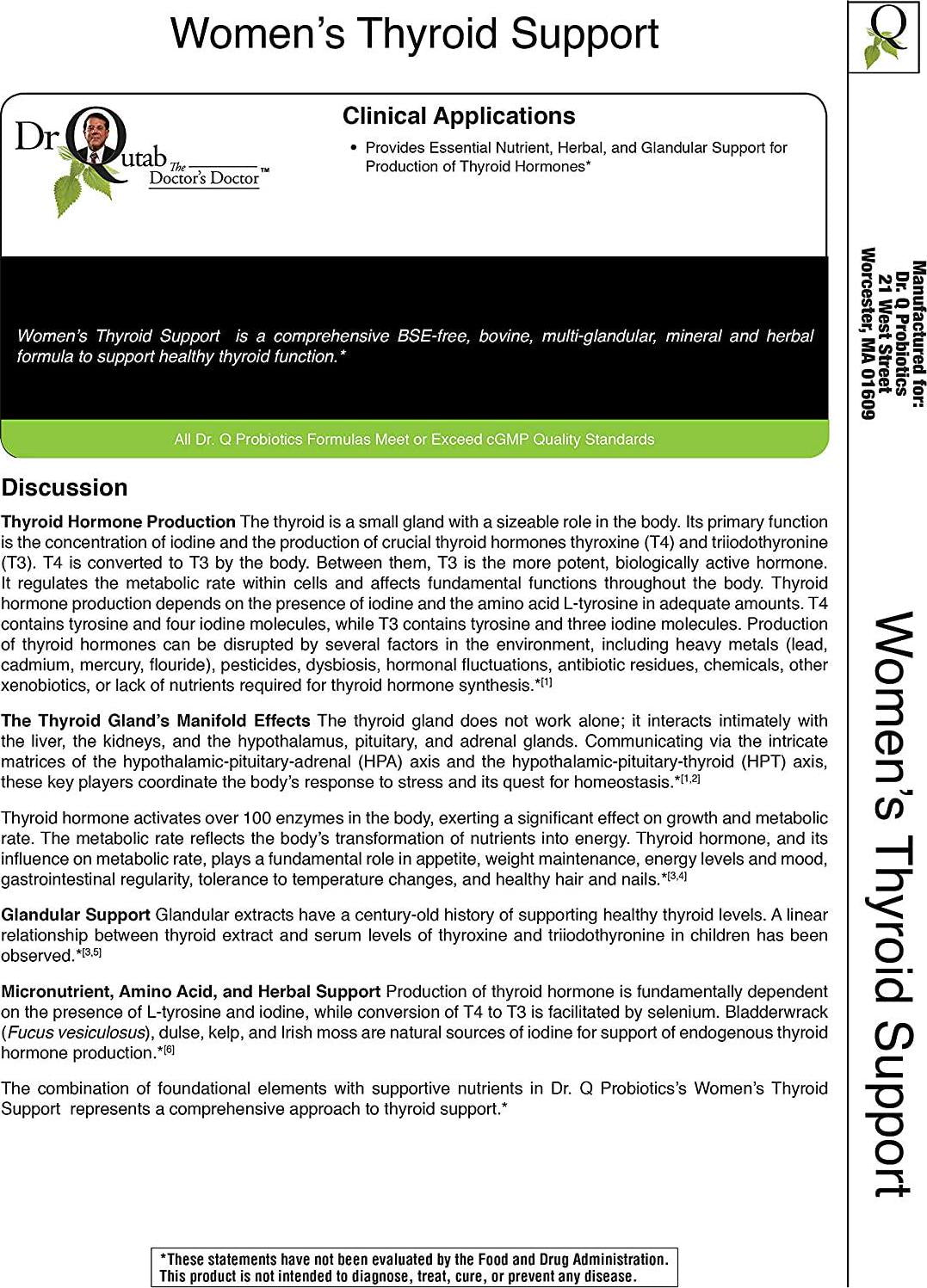 Dr Qutab The Doctor's Doctor, Women's Thyroid Support, Thyroid Support Formula