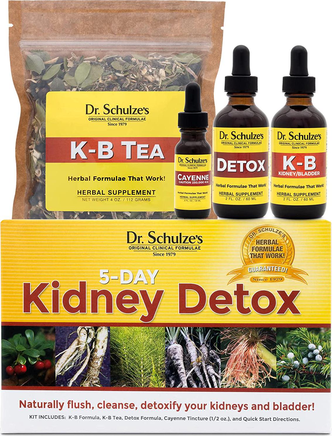 Dr. Schulze s | 5-Day Kidney Detox | Detoxes and Cleanses Bladder | Herbal Dietary Supplement | Weight Loss Aid | Dissolves Kidney and Bladder Deposits | Support Urinary Tract Health