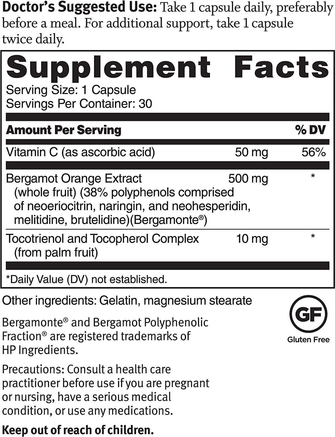 Dr. Sinatra&#039;s Advanced Cholesterol Solutions Heart Health Supplement with Citrus Bergamot, 30 Capsules (30-Day Supply)