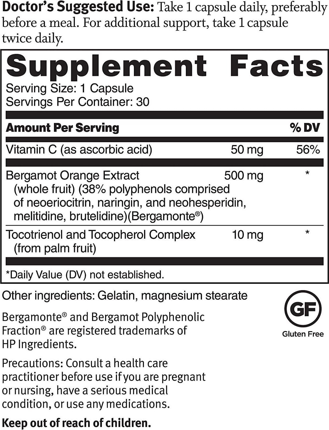 Dr. Sinatra's Advanced Cholesterol Solutions Heart Health Supplement with Citrus Bergamot, 30 Capsules (30-Day Supply)