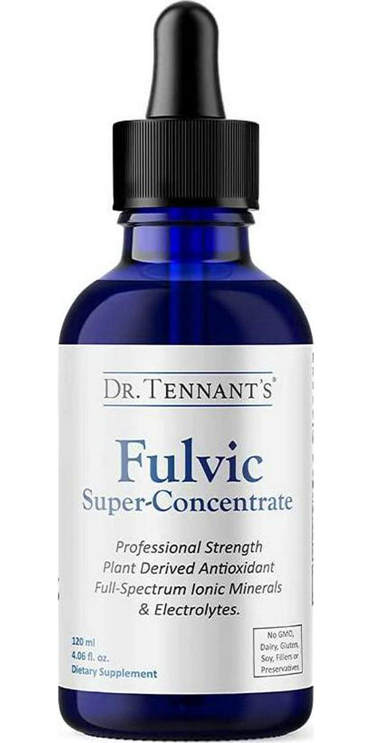 Dr. Tennant’s Fulvic Super-Concentrate Liquid - Provides Electrons to Charge Cell Membranes and Restore Optimal Cellular Function - 120 Day Supply