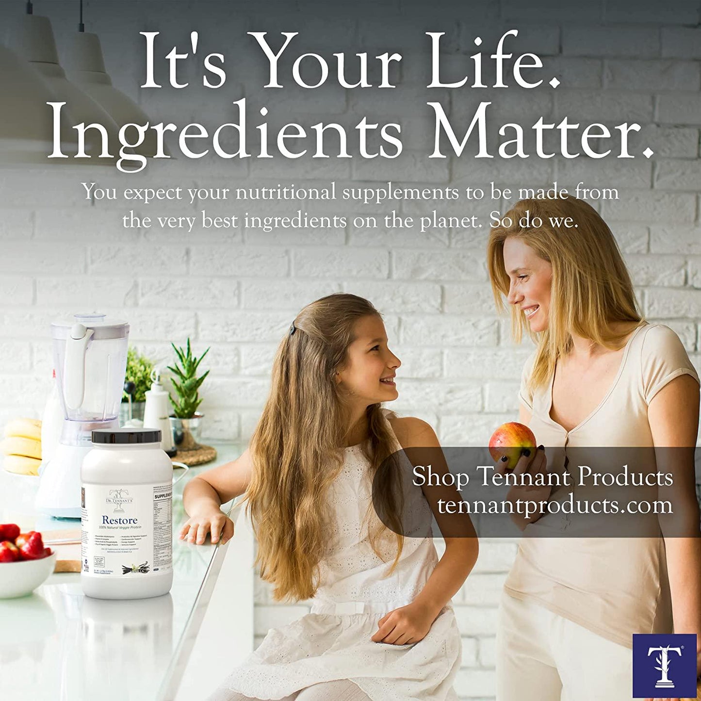 Dr. Tennants Restore Vanilla Veggie Protein | Premium Plant-Based Protein - 100% Natural Veggie Protein and Omega 3 Fusion, Including Pea Protein Isolate - Low Carb, Keto, Dairy Free - 30 Day Supply