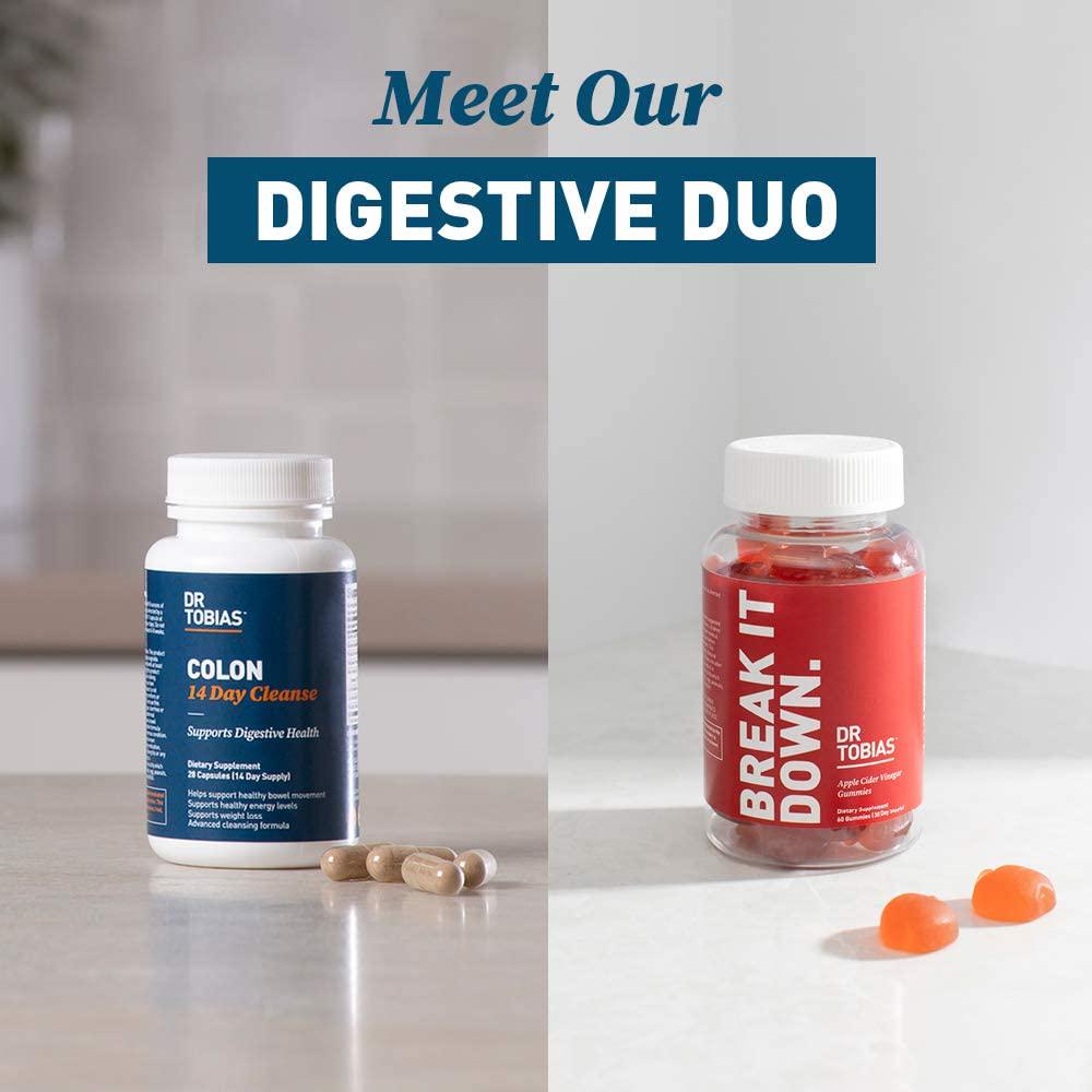 Dr. Tobias Digestive Starter Pack Colon 14 Day Cleanse and Apple Cider Vinegar Gummies