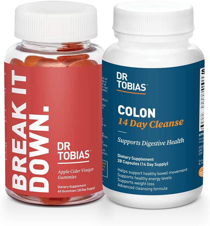 Dr. Tobias Digestive Starter Pack Colon 14 Day Cleanse and Apple Cider Vinegar Gummies