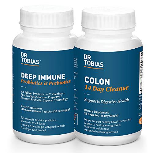 Dr. Tobias Digestive Kickstarter Bundle with Colon 14 Day Cleanse and Deep Immune Probiotics and Prebiotics
