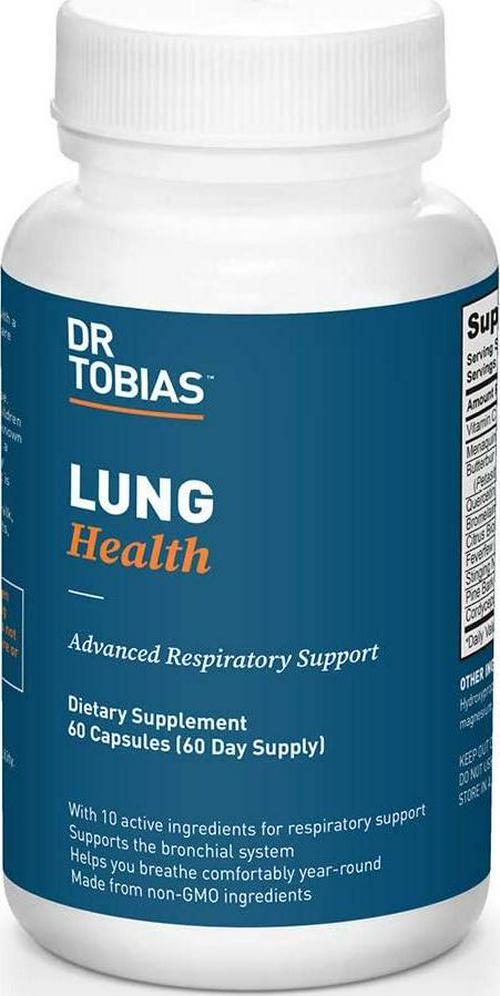 Dr Tobias Lung Health - Lung Cleanse and Detox for Respiratory Support (60 Count)