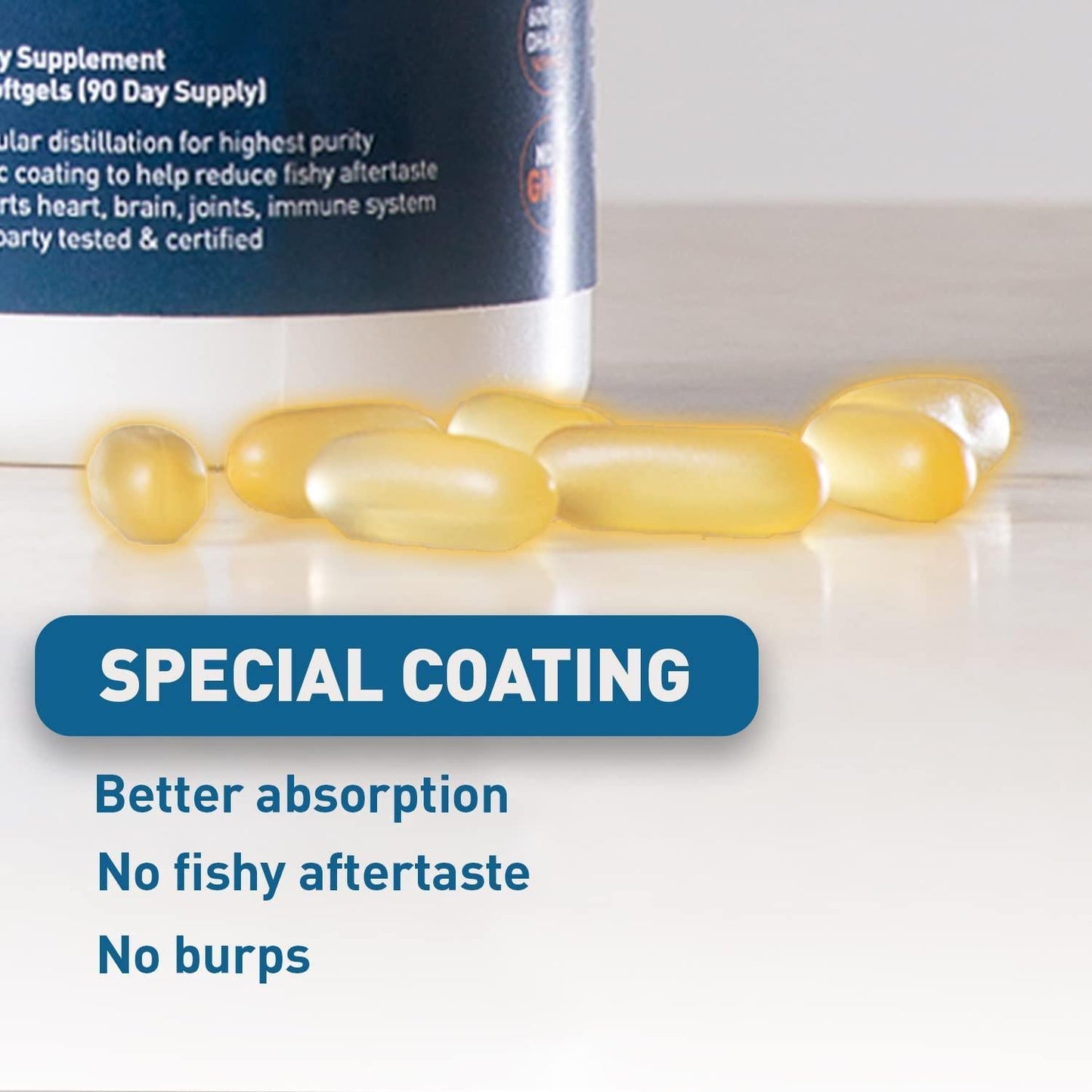 Dr. Tobias Omega 3 Fish Oil, Triple Strength, Supports Brain and Heart Health, 2000 mg per Serving, 90 Soft Gels (2 Daily, 45 Day Supply)
