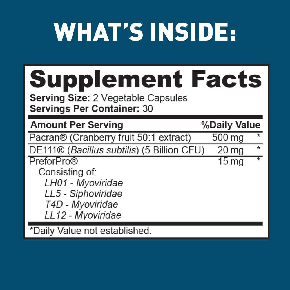 Dr Tobias Probiotics for Women - Deep Immune for Women - with Organic Cranberry Extract for Urinary Tract Support (60 Count)