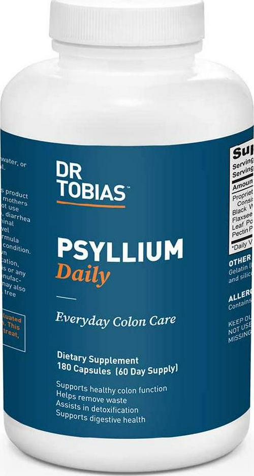Dr Tobias Psyllium Daily - Cleanse and Detox Your Colon (180 Count)