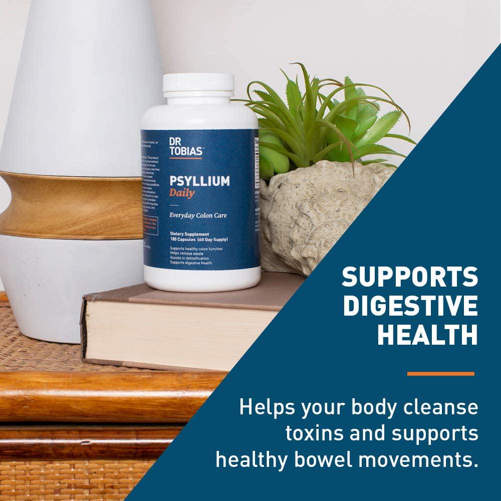 Dr Tobias Psyllium Daily - Cleanse and Detox Your Colon (180 Count)
