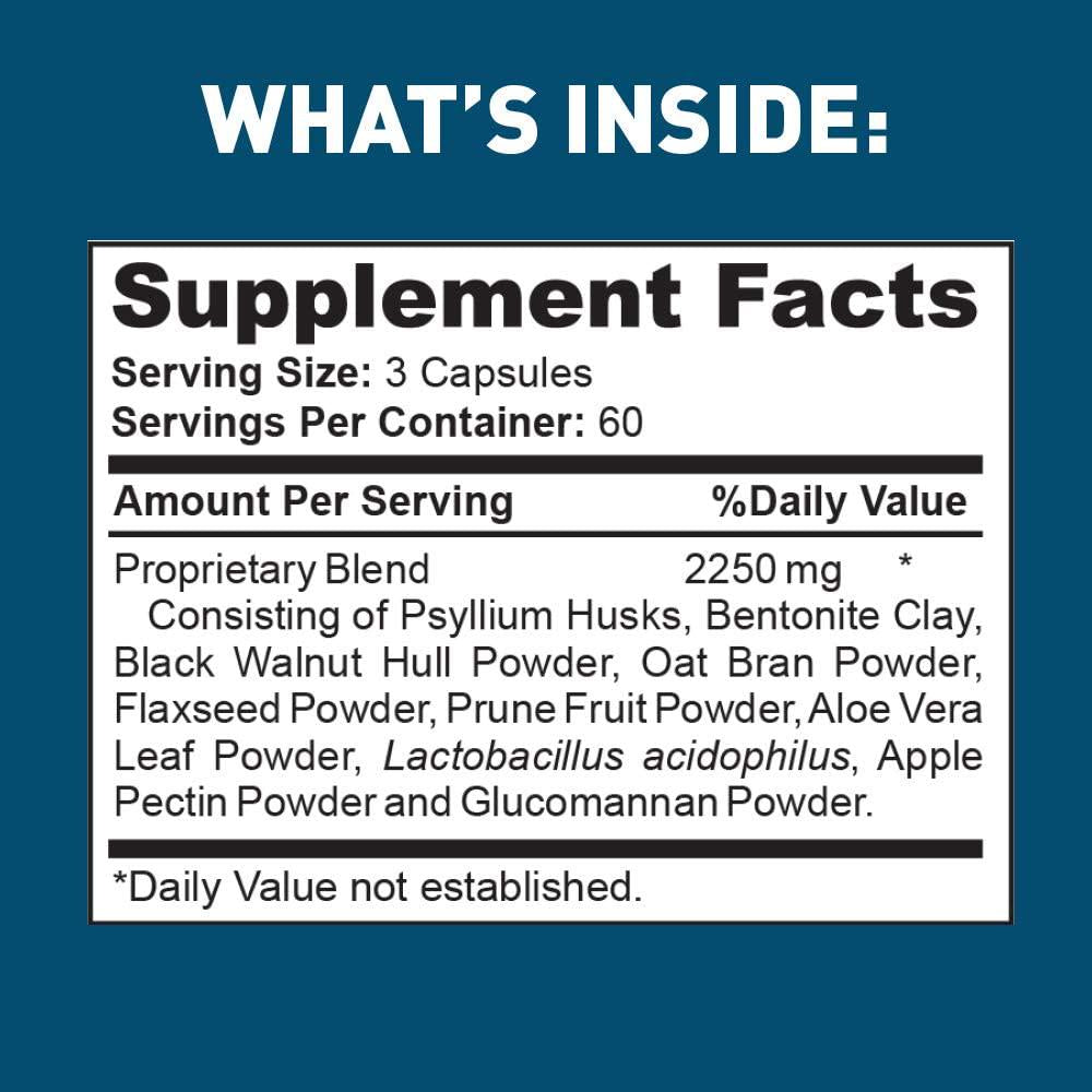 Dr Tobias Psyllium Daily - Cleanse and Detox Your Colon (180 Count)