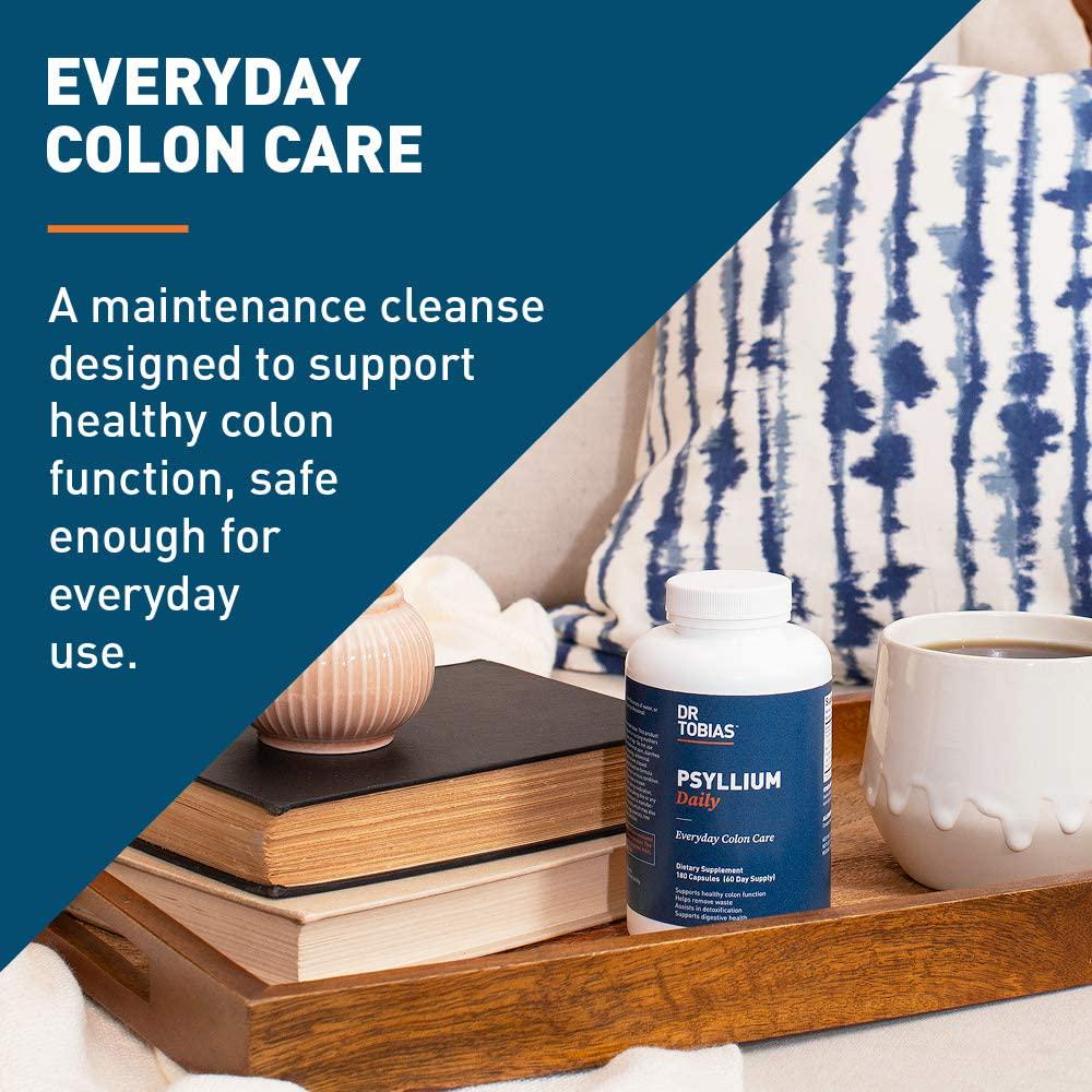 Dr Tobias Psyllium Daily - Cleanse and Detox Your Colon (180 Count)