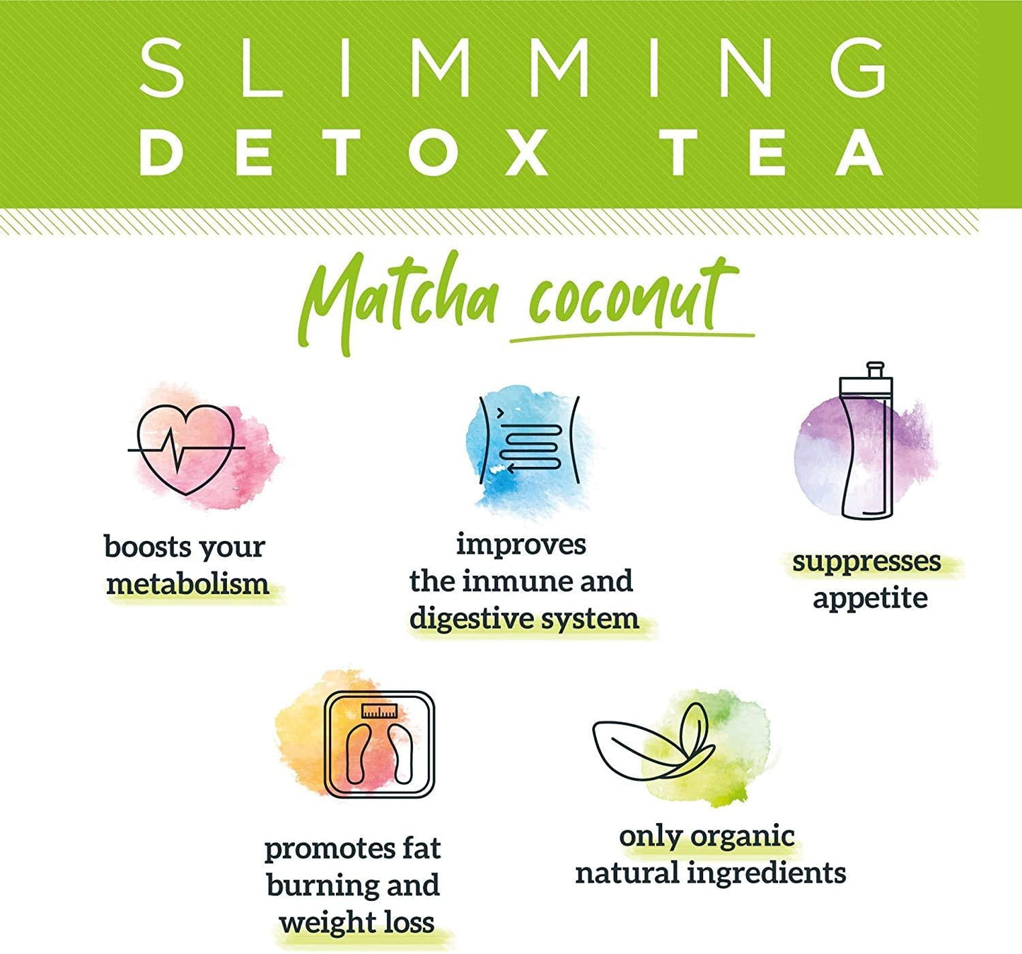Dr. Zisman ZT Slimming Tea, Matcha-Coconut Detox Blend, Weight Loss Tea with Antioxidant Effects, Enhances Mood and Improves Concentration, Lose Weight with a Healthier Digestion (28 Tea Bags)