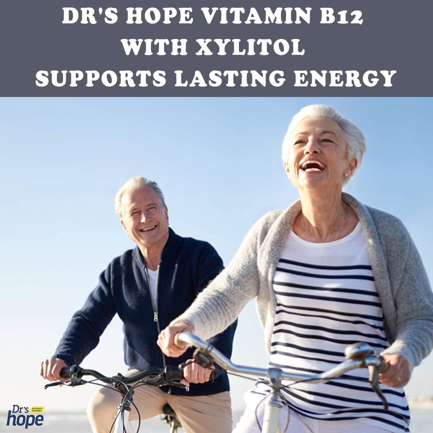 Dr's Hope Vitamin B12 (cyanocobalamin) 1000 mcg - Great Taste, Chewable, Fast Absorption, Supports Energy Levels, Oral Heath, Non-GMO, No Artificial Additives - Made in USA 120 Tablets
