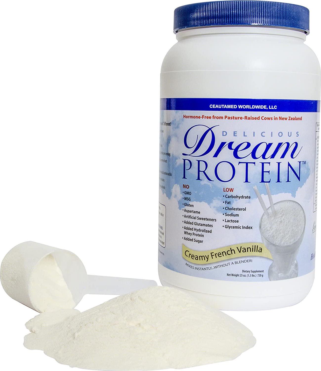 Dream Protein Whey Protein Powder, Creamy French Vanilla, 720 Gram