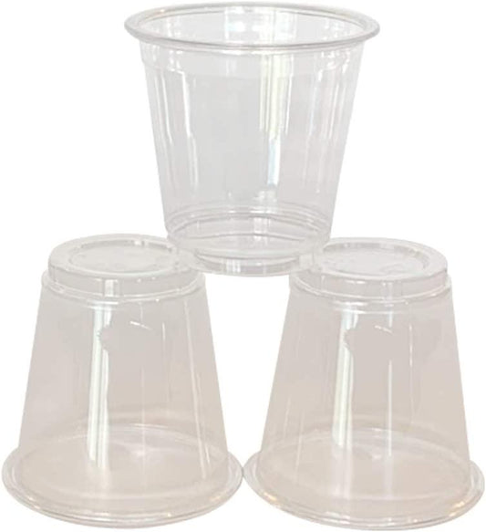 DrinkFit Plastic Cups - Clear Plastic Cups, Disposable Plastic Cups, BPA Free Clear Disposable Plastic Cups for Party, Medicine Cups, Jello Shots, Condiments and Dessert Cups (2500ct Case - 3.5oz)