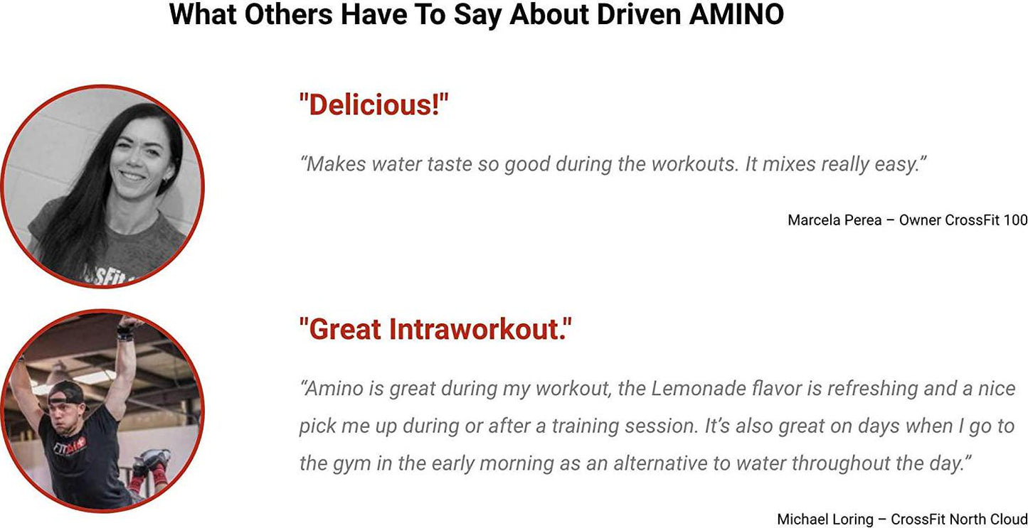 Driven Amino-BCAA Enhanced with Glutamine- Aids in Muscle Recovery, Increase Muscle Protein Synthesis, and Improve Lean Body Mass-Perfect 2:1:1 BCAA Ratio (Watermelon)
