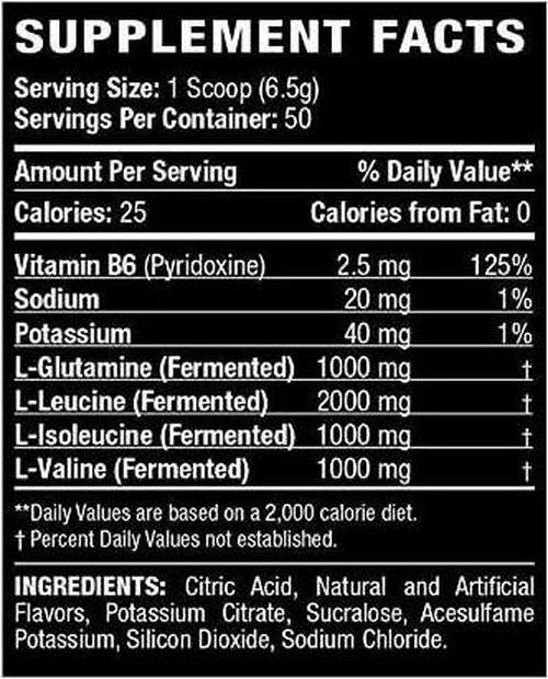 Driven Amino-BCAA Enhanced with Glutamine- Aids in Muscle Recovery, Increase Muscle Protein Synthesis, and Improve Lean Body Mass-Perfect 2:1:1 BCAA Ratio (Watermelon)