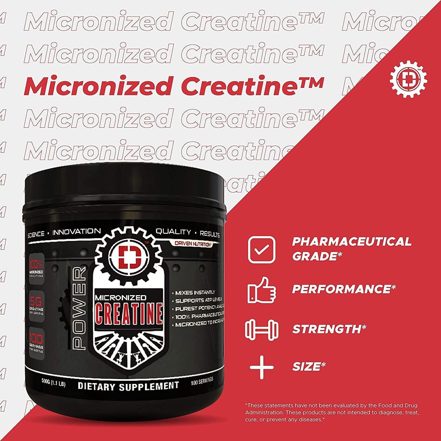 Driven Nutrition-Micronized Creatine (500gm)