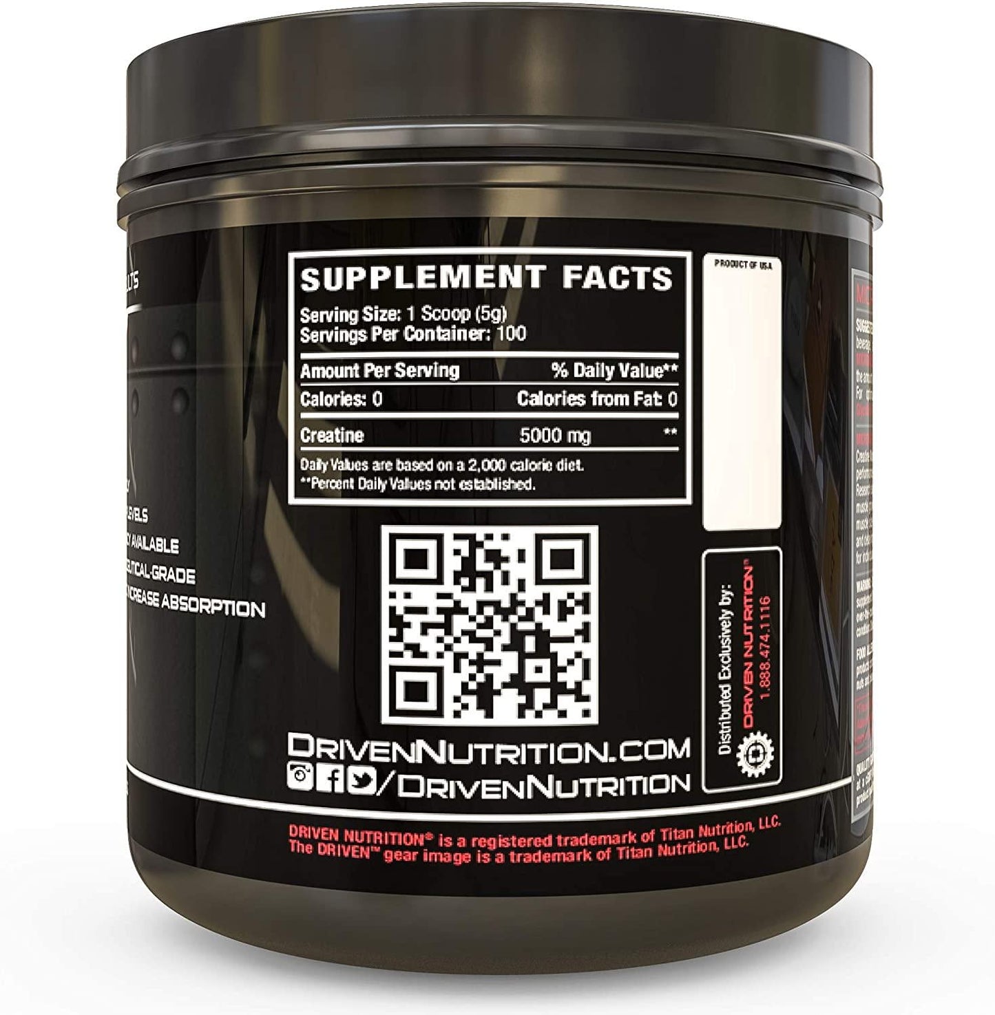 Driven Nutrition-Micronized Creatine (500gm)