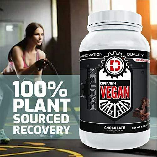 Driven Vegan Protein- 100% Plant Based Protein from Pea, Brown Rice, and Quinoa Enhanced with 11 Superfoods for Antioxidant Support (2lb Vanilla)