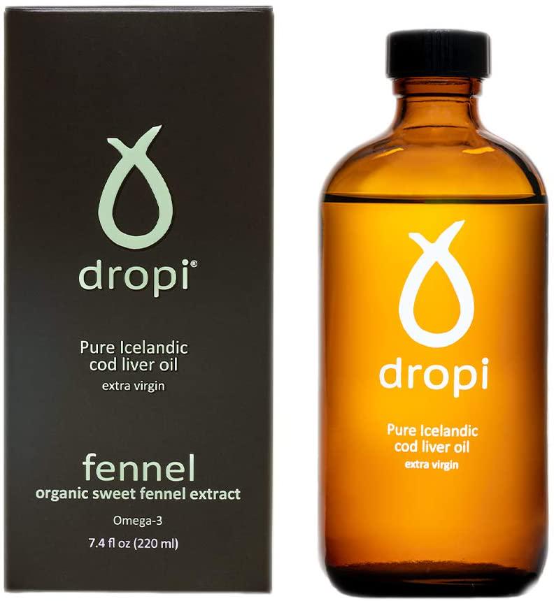 Dropi Fish Oil - Omega 3 / 1150mg - Extra Virgin - 7.4 Fl oz Liquid Fennel