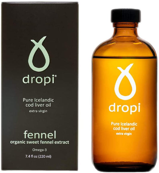 Dropi Fish Oil - Omega 3 / 1150mg - Extra Virgin - 7.4 Fl oz Liquid Fennel