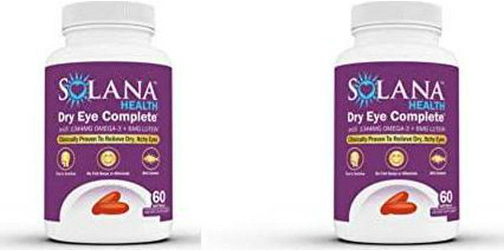 Dry Eye Complete, Formulated for Dry Eyes. Ultimate Vision Health Ingredients: Omega-3, Omega-7, Lutein, Vitamin D3 (2 Month Supply)