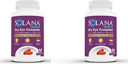 Dry Eye Complete, Formulated for Dry Eyes. Ultimate Vision Health Ingredients: Omega-3, Omega-7, Lutein, Vitamin D3 (2 Month Supply)
