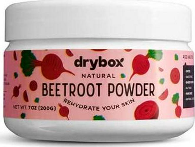 Drybox Organic Beetroot Powder, Pure Non-GMO Beets Superfood Supplement, Nitric Oxide Booster for Increase Energy and Stamina, Supports Healthy Blood Pressure and Circulation, 7 Ounces (200 Grams)