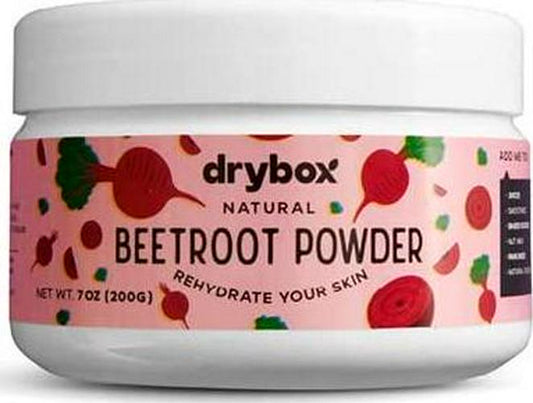 Drybox Organic Beetroot Powder, Pure Non-GMO Beets Superfood Supplement, Nitric Oxide Booster for Increase Energy and Stamina, Supports Healthy Blood Pressure and Circulation, 7 Ounces (200 Grams)
