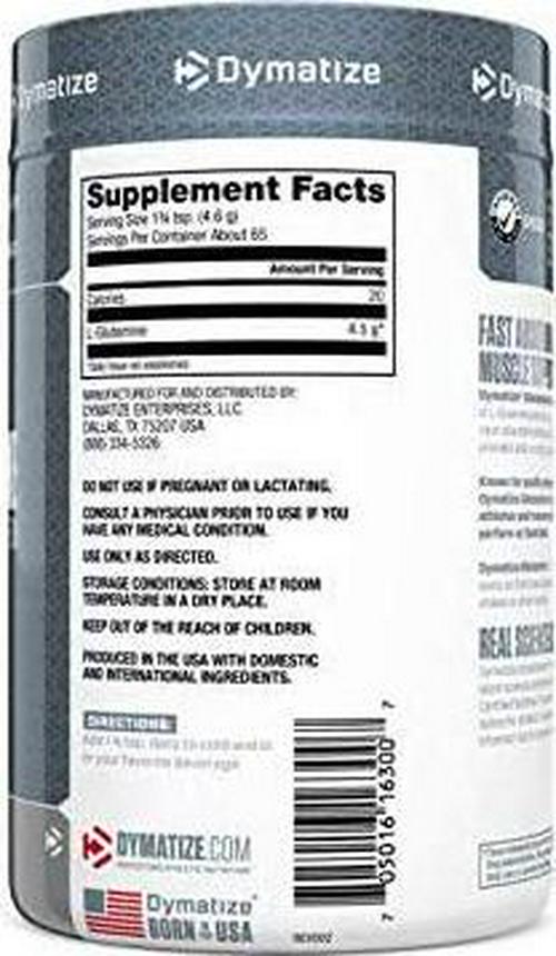 Dymatize 100% Pure Glutamine, Unflavored, 10.6 Oz
