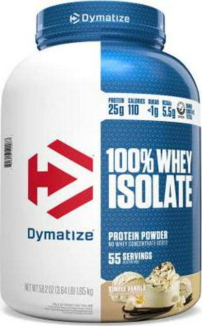 Dymatize 100% Whey Protein Isolate Powder, Simple Vanilla (55 Servings)