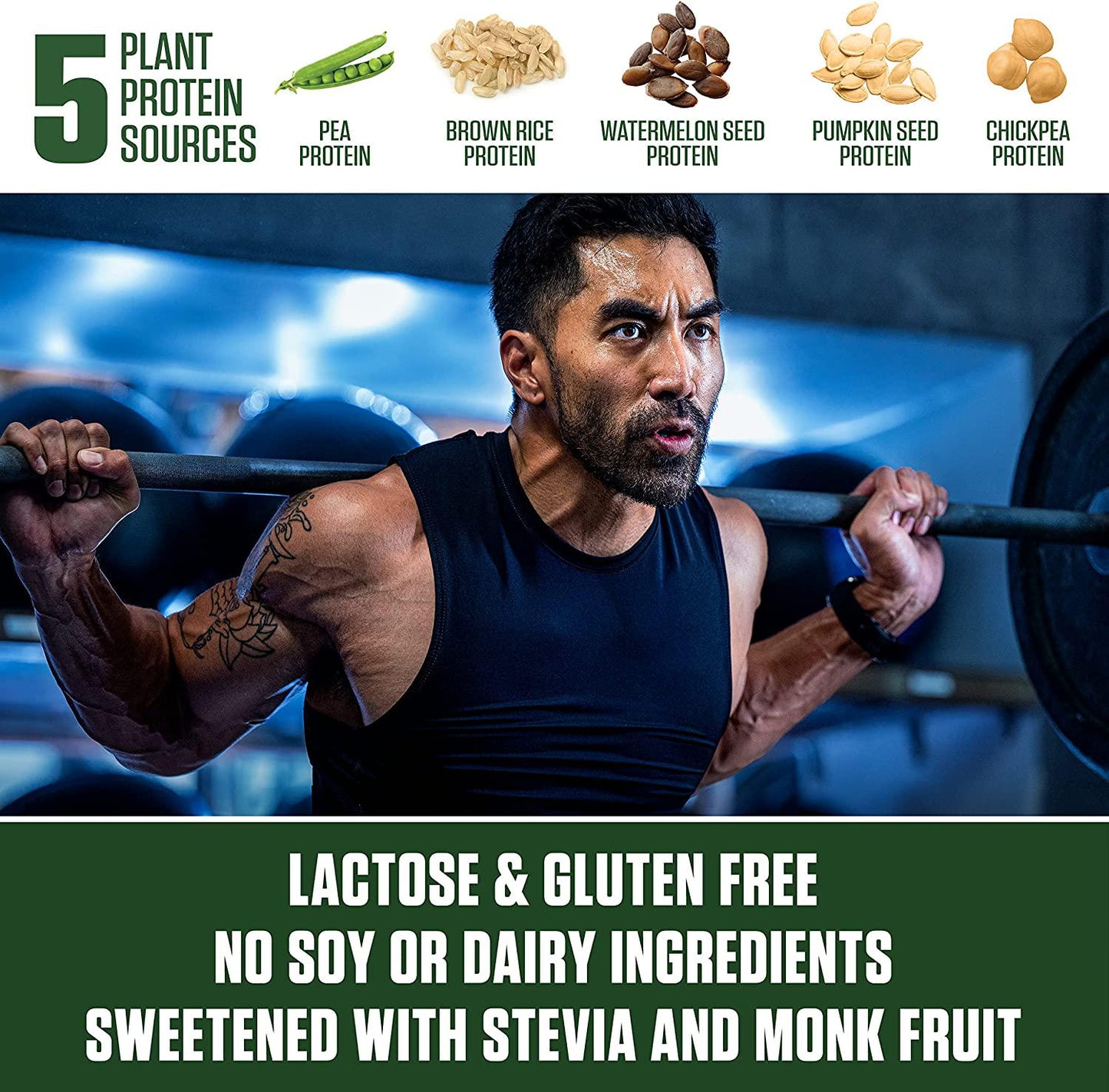 Dymatize Complete Plant Protein, Creamy Chocolate, 25g Protein, 4.8g BCAAs, Complete Amino Acid Profile, 15 Servings