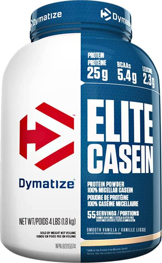 Dymatize Elite Casein - Slow Release Protein - Smooth Vanilla, 1.8 kg