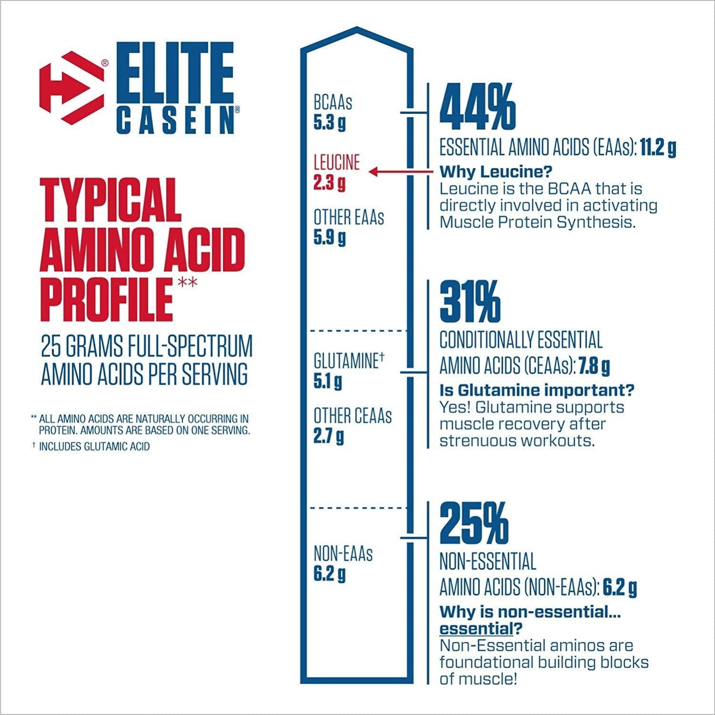 Dymatize Elite Casein - Slow Release Protein - Smooth Vanilla, 1.8 kg