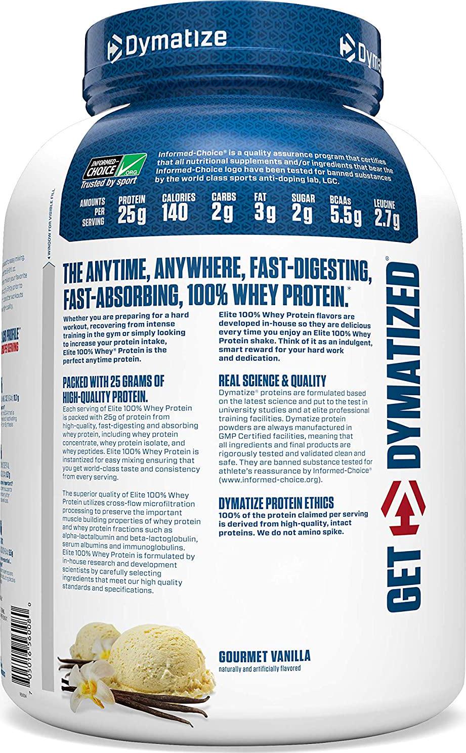 Dymatize Elite Whey Protein, Gourmet Vanilla - 2.3kg