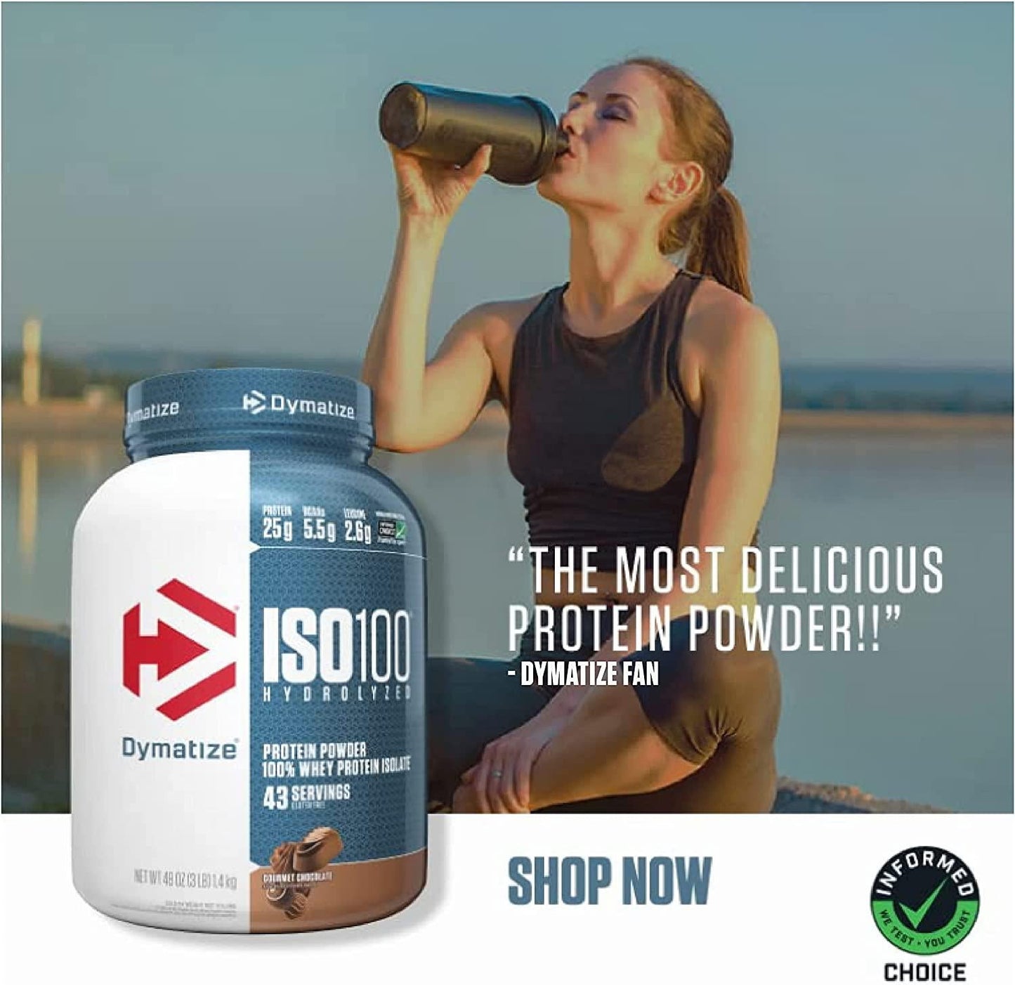 Dymatize ISO100 - 100% Hydrolyzed Whey Protein Isolate - Gourmet Vanilla, 2.3kg/5lbs