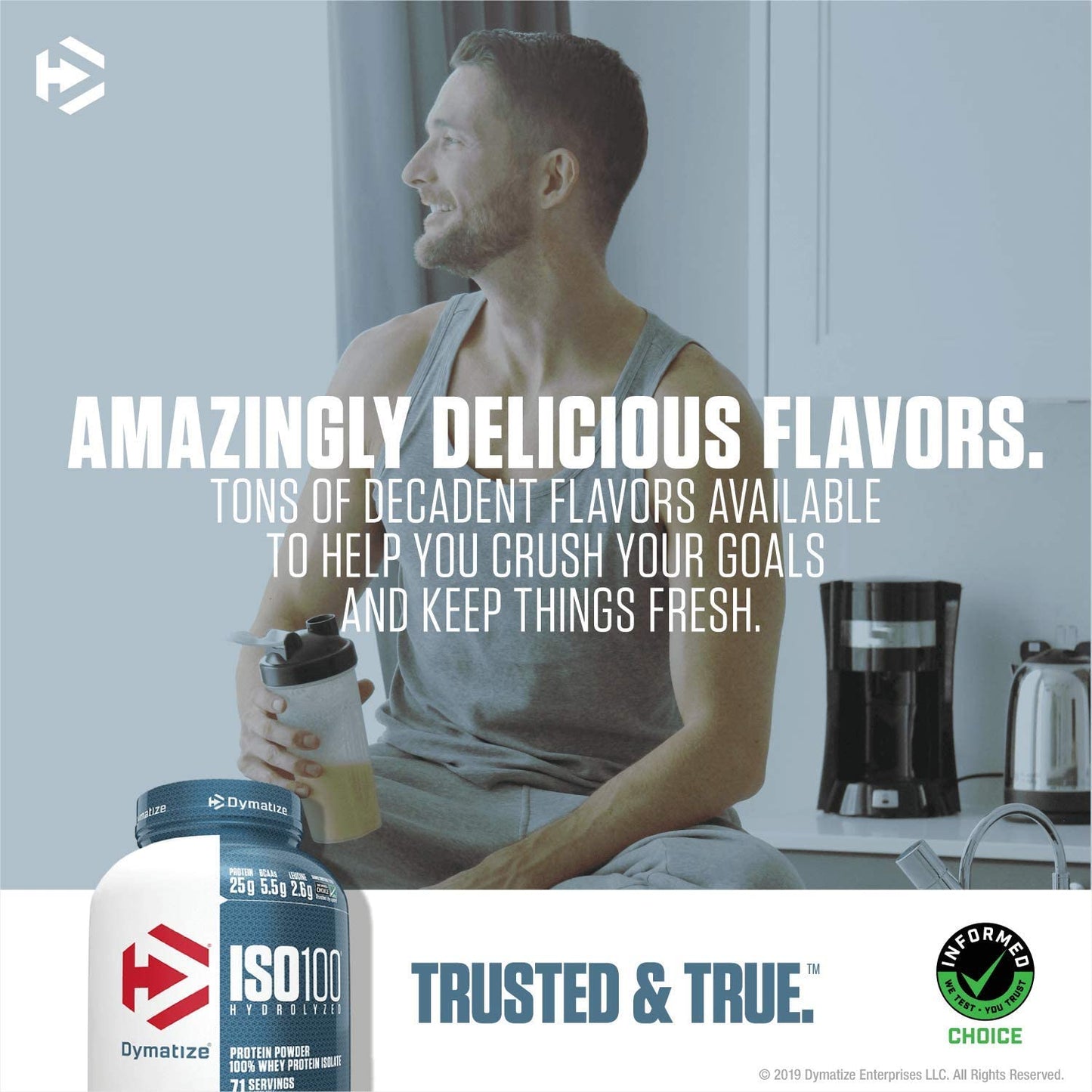 Dymatize ISO100 Hydrolyzed Protein Powder, Cookies and Cream, 5 Pound , 80 Oz