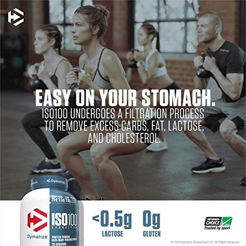Dymatize ISO100 Hydrolyzed Protein Powder, 100% Whey Isolate Protein, 25g of Protein, 5.5g BCAAs, Gluten Free, Fast Absorbing, Easy Digesting, Gourmet Vanilla, 20 Servings