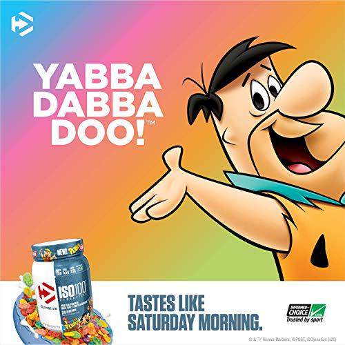 Dymatize ISO100 Hydrolyzed Protein Powder, 100% Whey Isolate Protein, 25g of Protein, 5.5g BCAAs, Gluten Free, Fast Absorbing, Easy Digesting, Fruity Pebbles, 1.6 Pound