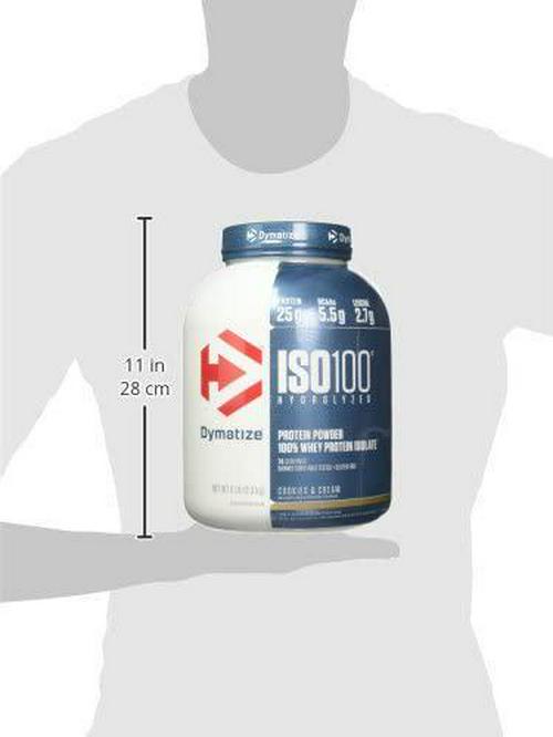 Dymatize ISO100 Hydrolyzed Protein Powder, Cookies and Cream, 5 Pound , 80 Oz