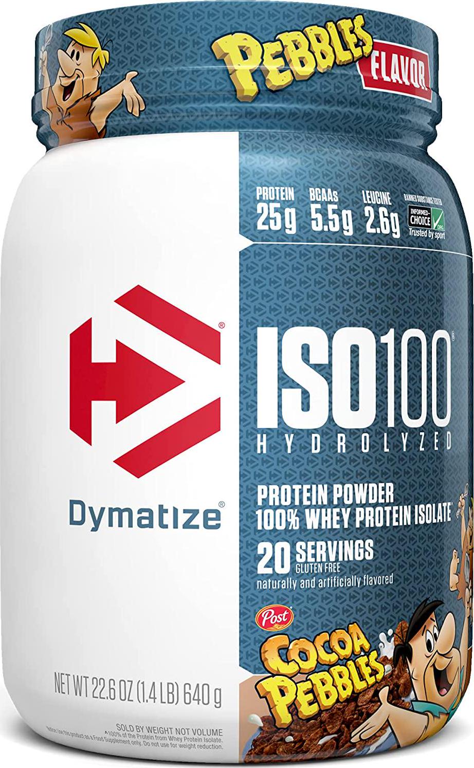 Dymatize ISO100 Hydrolyzed Protein Powder, 100% Whey Isolate Protein, 25g of Protein, 5.5g BCAAs, Gluten Free, Fast Absorbing, Easy Digesting, Gourmet Chocolate, 20 Servings