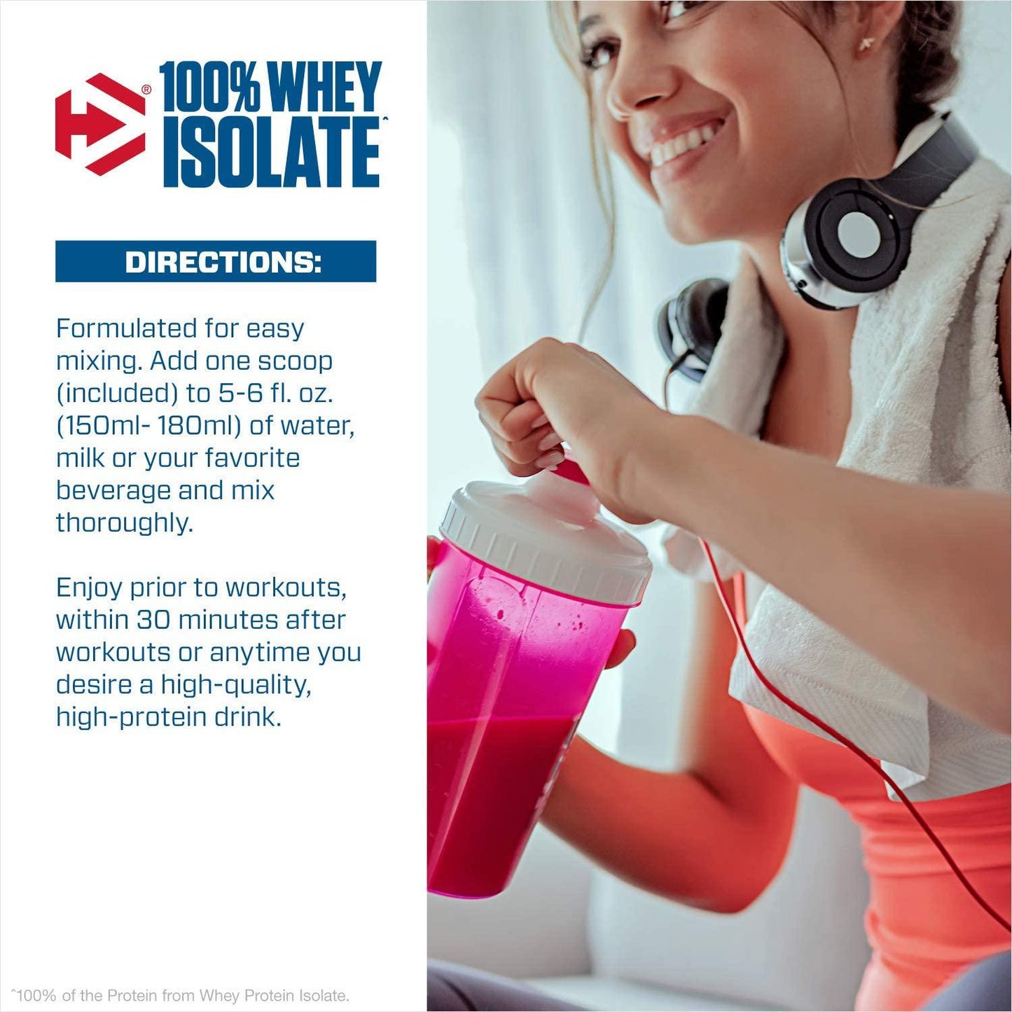 Dymatize Nutrition 100% Whey Isolate 28.2 Oz (1.76lb) (800g) Classic Chocolate, 1.7 Pound