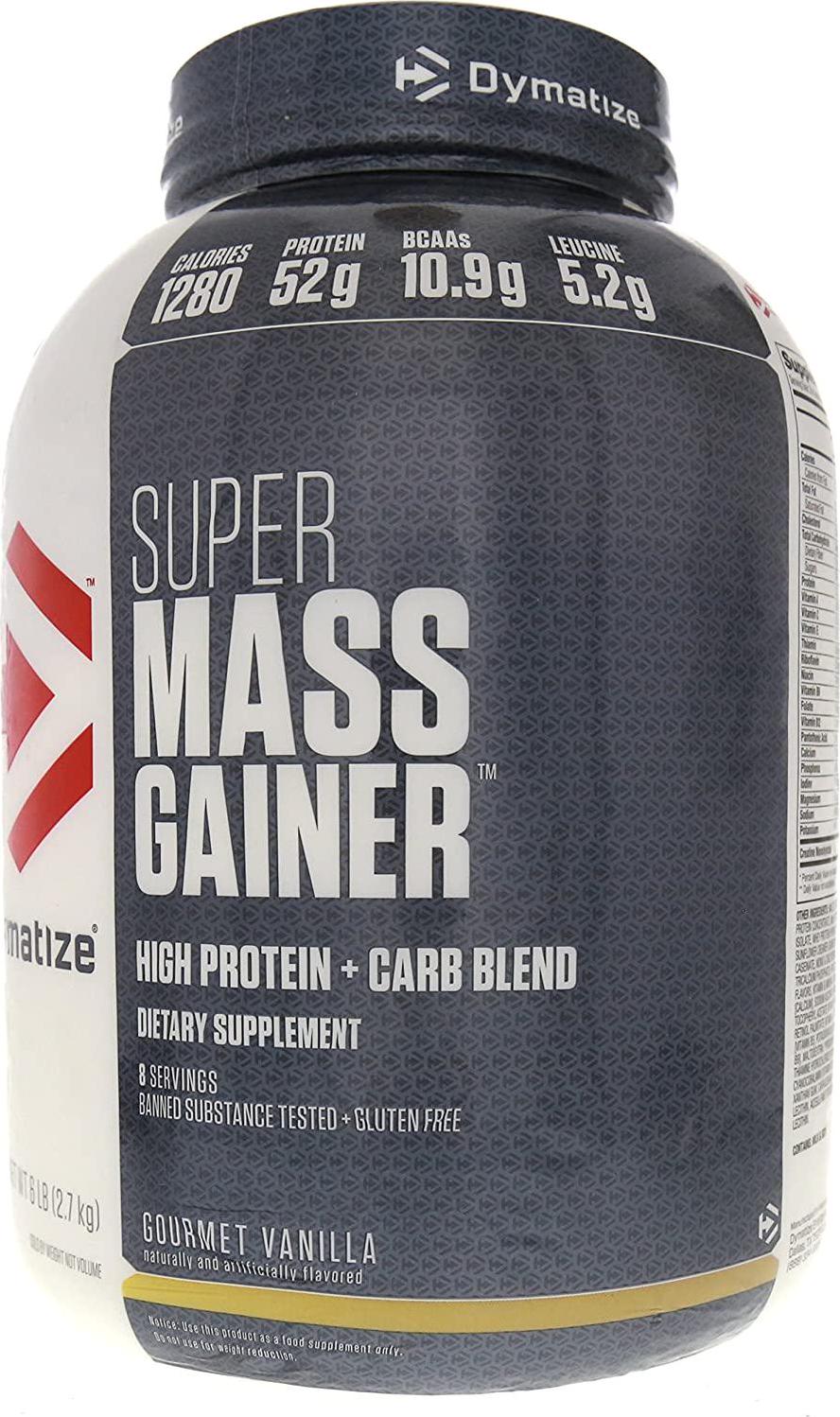 Dymatize Super Mass Gainer, Gourmet Vanilla, 6 Pound