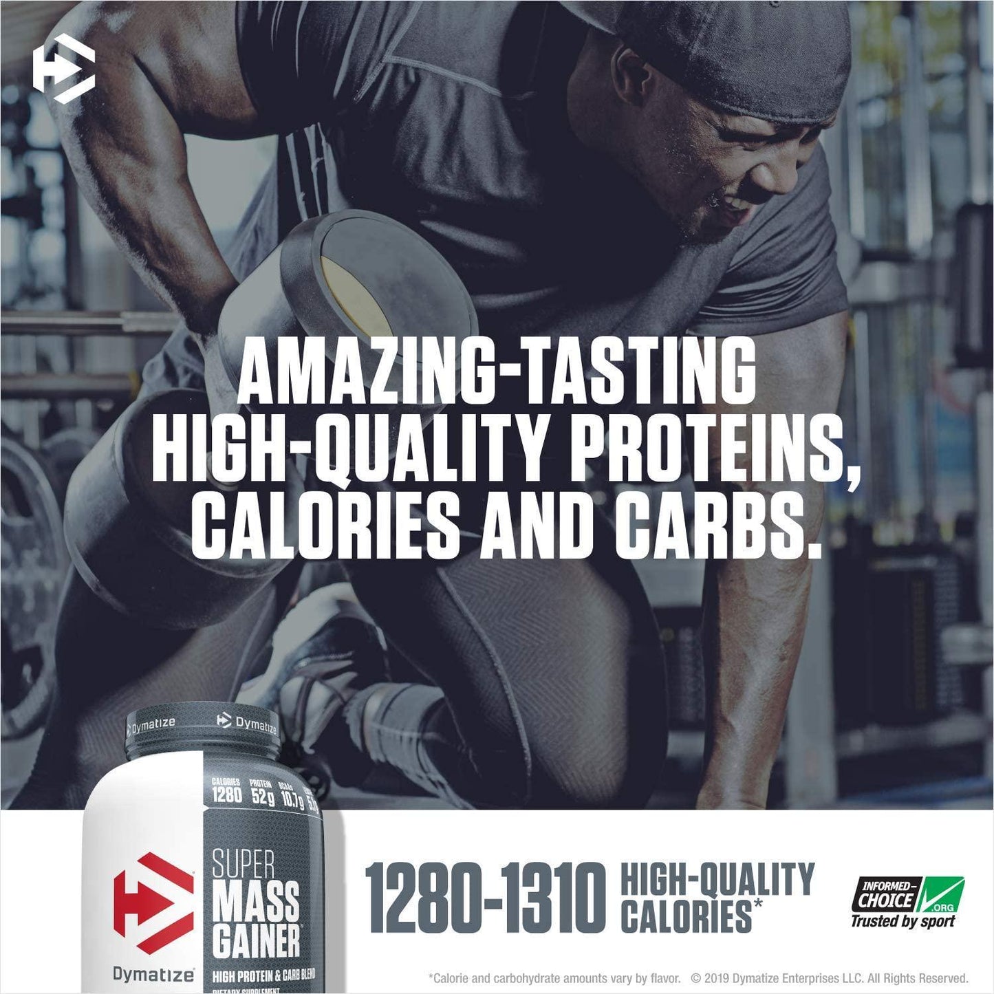 Dymatize Super Mass Gainer Protein Powder, 1280 Calories and 52g Protein, Gain Strength and Size Quickly, 10.7g BCAAs, Mixes Easily, Tastes Delicious, Gourmet Vanilla, 6 lbs, Gourmet Vanilla, 96.0 Ounce