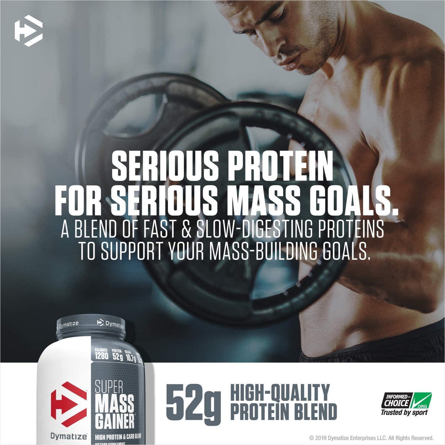Dymatize Super Mass Gainer Protein Powder, 1280 Calories and 52g Protein, Gain Strength and Size Quickly, 10.7g BCAAs, Mixes Easily, Tastes Delicious, Gourmet Vanilla, 6 lbs, Gourmet Vanilla, 96.0 Ounce