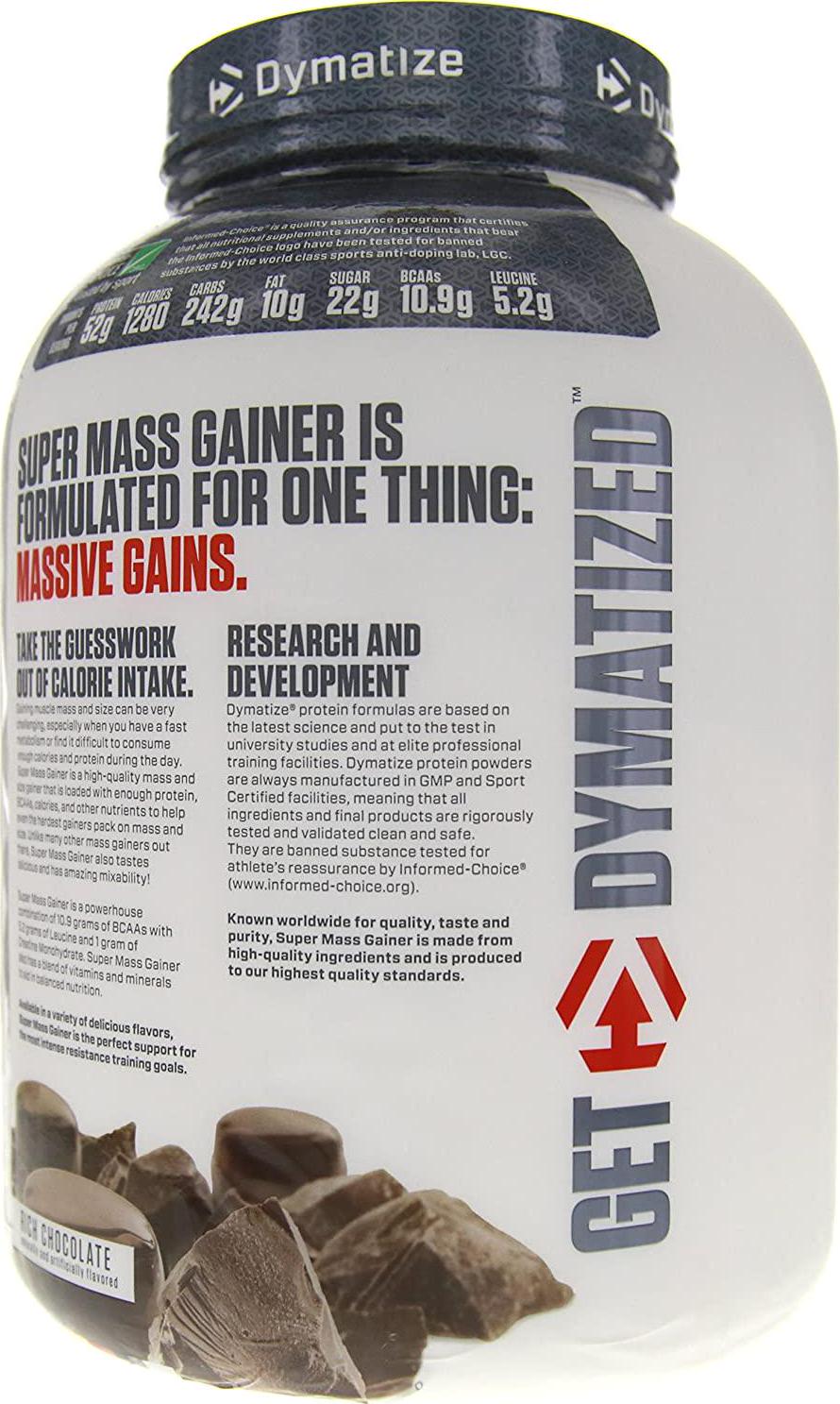 Dymatize Super Mass Gainer - Rich Chocolate - (6lb) 2.722kg, 2.7, Rich Chocolate, 2.7 kilograms
