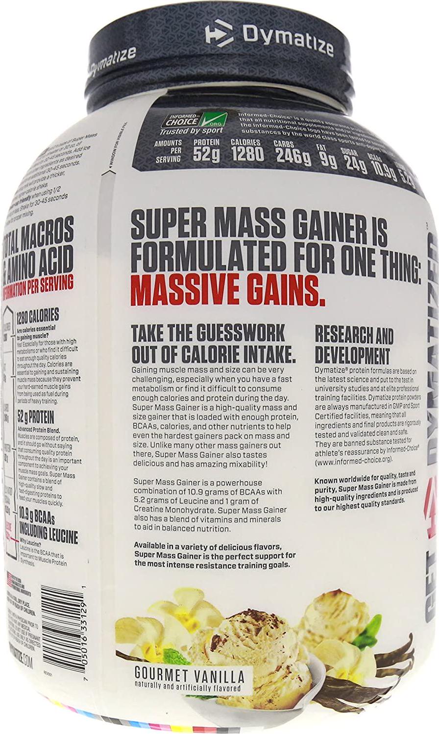 Dymatize Super Mass Gainer, Gourmet Vanilla, 6 Pound